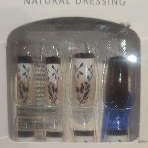 Natural Dressing Nail Set with Leaf Design